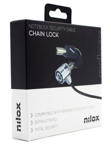 Nilox Cable seguridad con doble llave 1.8m