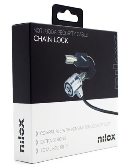 Nilox Cable seguridad con doble llave 1.8m