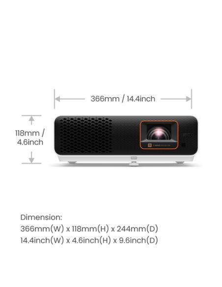 BenQ X500i Proyector de corto alcance 2200 lúmenes ANSI DLP UHD 4K (3840x2160) Negro, Blanco