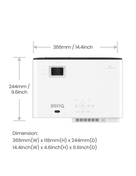 BenQ X500i Proyector de corto alcance 2200 lúmenes ANSI DLP UHD 4K (3840x2160) Negro, Blanco