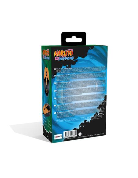 Konix Naruto KX GAMING MOUSE ratón Juego Ambidextro USB tipo A Óptico 3600 DPI