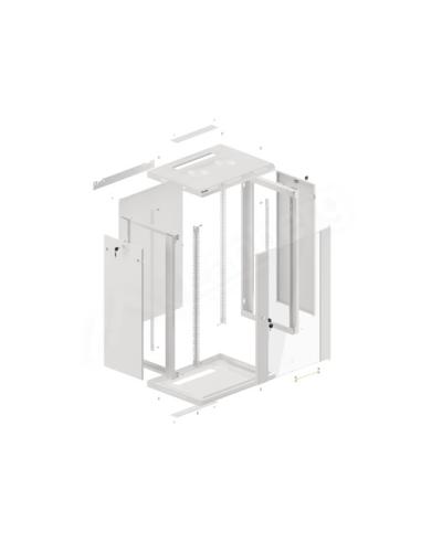 Lanberg WF01-6418-10S armario rack 18U Bastidor de pared Gris
