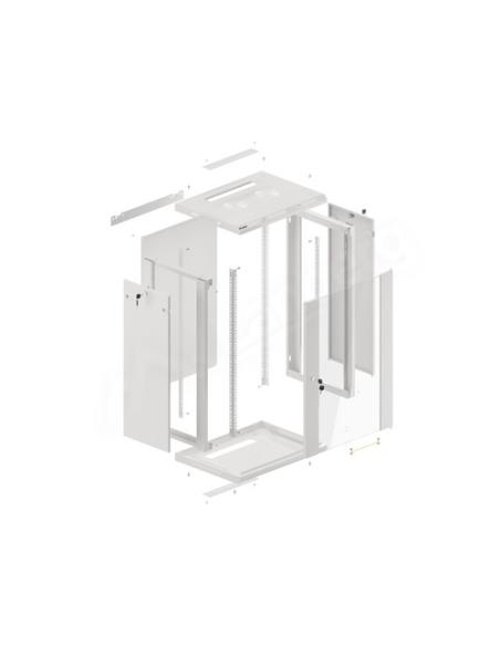 Lanberg WF01-6418-10S armario rack 18U Bastidor de pared Gris