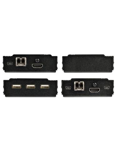 StarTech.com Extensor KVM HDMI de 4K por Fibra - Alargador de Consola Switch KVM con Vídeo HDMI y USB Remoto - hasta 300m (Multi