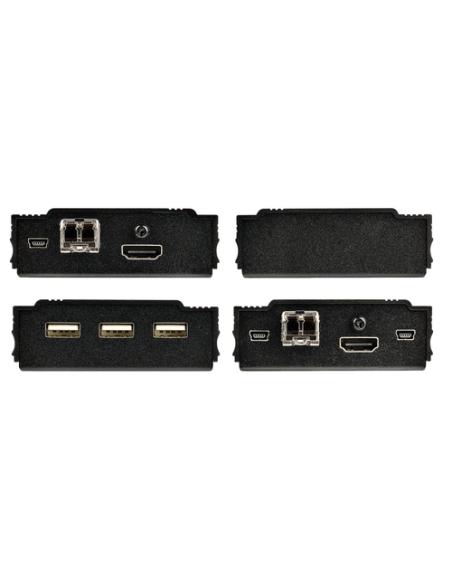 StarTech.com Extensor KVM HDMI de 4K por Fibra - Alargador de Consola Switch KVM con Vídeo HDMI y USB Remoto - hasta 300m (Multi