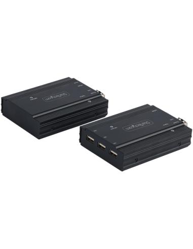 StarTech.com Extensor KVM HDMI de 4K por Fibra - Alargador de Consola Switch KVM con Vídeo HDMI y USB Remoto - hasta 300m (Multi