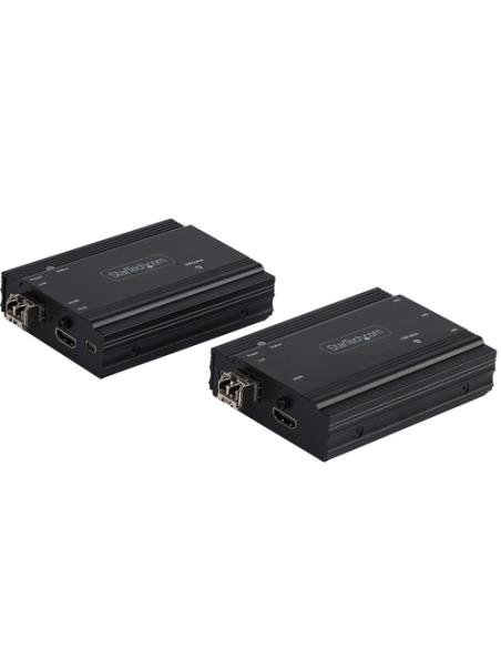 StarTech.com Extensor KVM HDMI de 4K por Fibra - Alargador de Consola Switch KVM con Vídeo HDMI y USB Remoto - hasta 300m (Multi