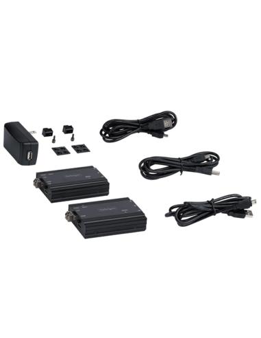 StarTech.com Extensor KVM HDMI de 4K por Fibra - Alargador de Consola Switch KVM con Vídeo HDMI y USB Remoto - hasta 300m (Multi