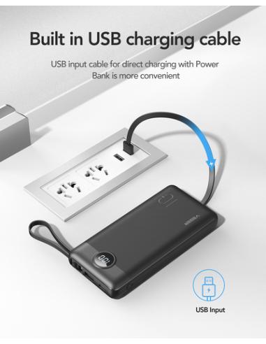 VEGER C10 VG-W1116 PowerBank 10000mAh with cables bulit-in