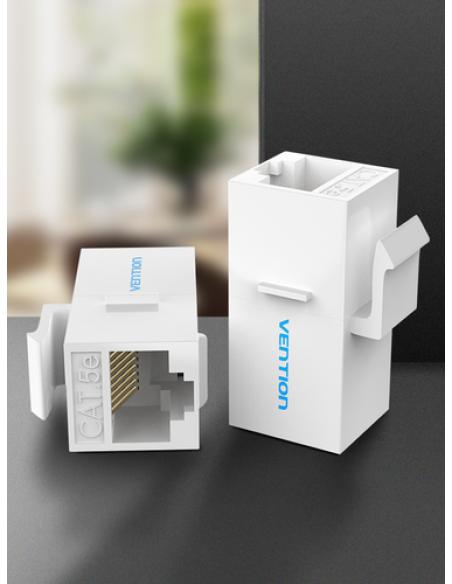 Vention Adaptador Conector RJ45 VDD-B07-W Cat5 UTP/ RJ45 Hembra - RJ45 Hembra/ Blanco