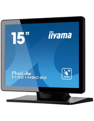 iiyama ProLite T1521MSC-B2 pantalla para PC 38,1 cm (15") 1024 x 768 Pixeles XGA LED Pantalla táctil Mesa Negro