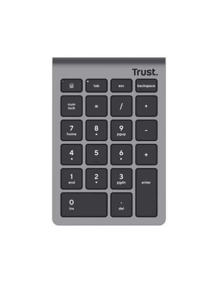 Trust Xalas teclado numérico Portátil/PC RF inalámbrico Plata