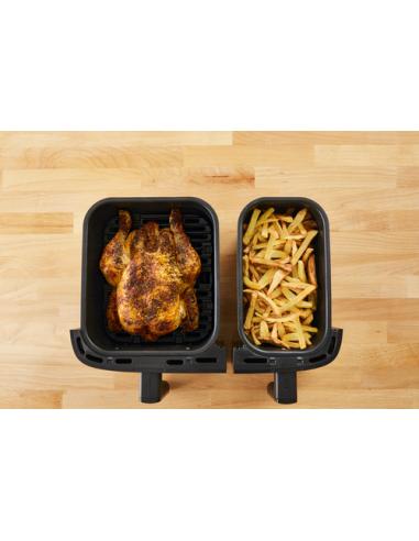 Tefal Dual Easy Fry & Grill EY905D Doble 8,3 L Independiente 2700 W Freidora de aire caliente Acero inoxidable
