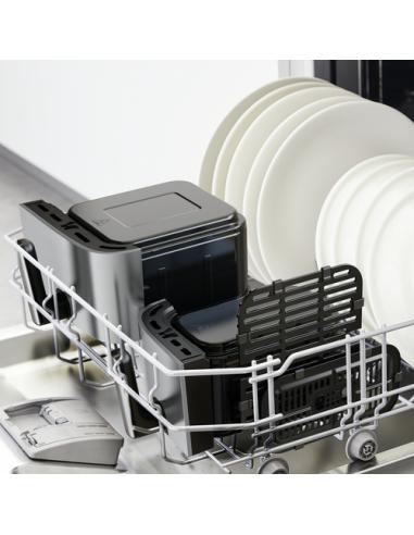 Tefal Dual Easy Fry & Grill EY905D Doble 8,3 L Independiente 2700 W Freidora de aire caliente Acero inoxidable