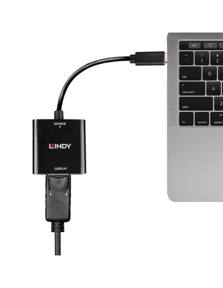 Lindy 43269 Adaptador gráfico USB 3840 x 2160 Pixeles Negro