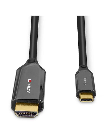 Lindy 43369 adaptador de cable de vídeo 3 m USB Tipo C HDMI tipo A (Estándar) Negro