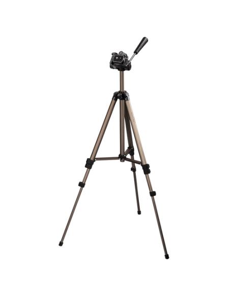 Hama | Trípode Star 75, para cámara de fotos, conexión 6.4mm, altura ajustable hasta 125 cm, Color Beige