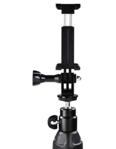 Hama | Trípode 4 en 1 con Conexión 1/4", para go pro, móviles o cámaras, color negro
