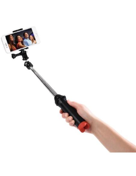 Hama | Trípode 4 en 1 con Conexión 1/4", para go pro, móviles o cámaras, color negro