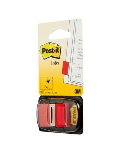 3M I680-1 etiqueta autoadhesiva Rectángulo Desmontable Rojo 50 pieza(s)