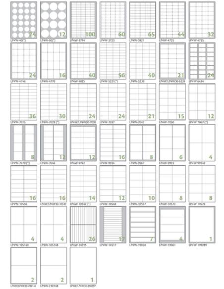 Tico LP4W-7037 etiqueta autoadhesiva Blanco 2400 pieza(s)