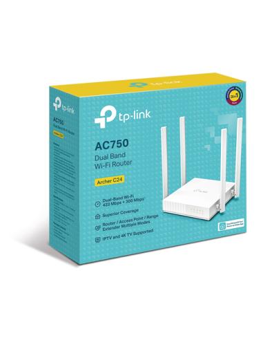 TP-Link ARCHER C24 router inalámbrico Ethernet rápido Doble banda (2,4 GHz / 5 GHz) Blanco