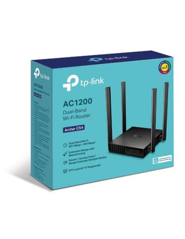 TP-Link Archer C54 router inalámbrico Ethernet rápido Doble banda (2,4 GHz / 5 GHz) Negro
