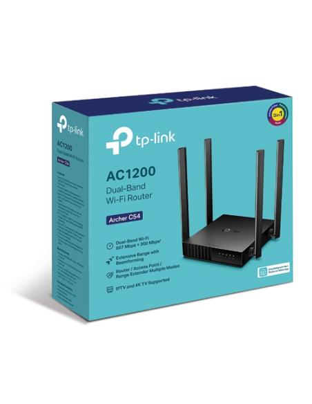 TP-Link Archer C54 router inalámbrico Ethernet rápido Doble banda (2,4 GHz / 5 GHz) Negro