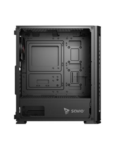 Savio SHADOW X2 carcasa de ordenador Midi Tower Negro