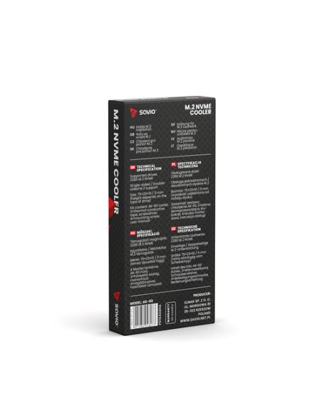 Savio Cooler M.2 NVMe 2280, AK-60 diskams Refrigerador de aire