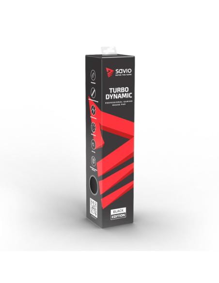 Savio Black Edition Turbo Dynamic L Alfombrilla de ratón para juegos Negro