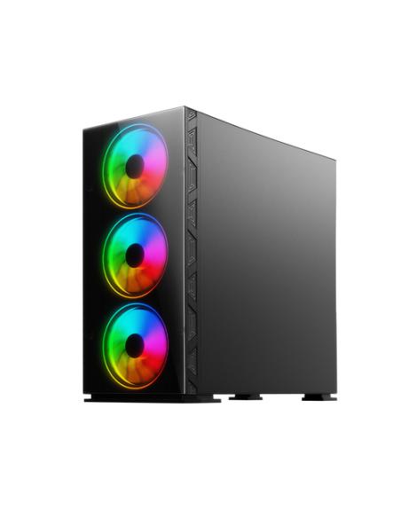 Savio PC Case Prime X1 ARGB Glass Black Midi Tower Negro