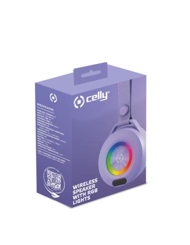 Celly LIGHTBEATVL altavoz portátil o de fiesta Altavoz monofónico portátil Violeta 5 W