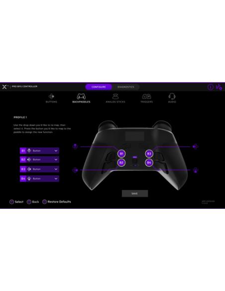 PDP Victrix Pro BFG Negro RF/USB Gamepad Analógico/Digital PC, PlayStation 4, PlayStation 5