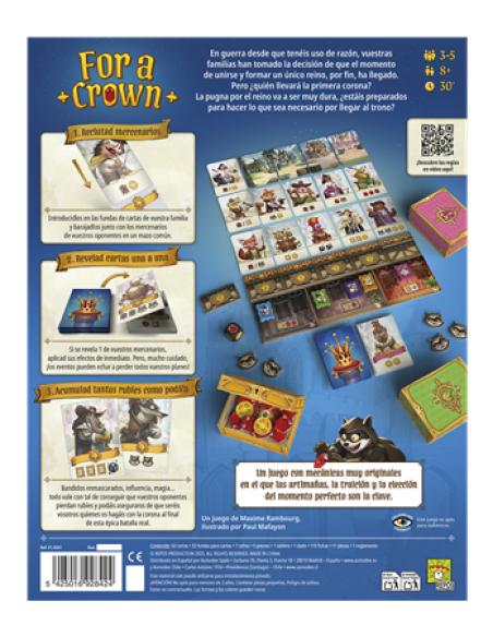 Asmodee For a Crown 30 min Juego De Cartas Lógico