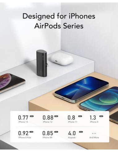 VEGER PlugOn-L VG-W0556P PowerBank plug-on 5000mah PD20W Lightning connector built-in
