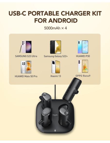 VEGER POGO-C/L Kits VG-W007 4*5000mAh Powerbank PD20W