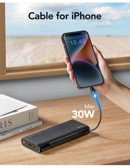 VEGER TC130 VG-W2503-T130 25000mAh powerbank 130W cables bulit-in