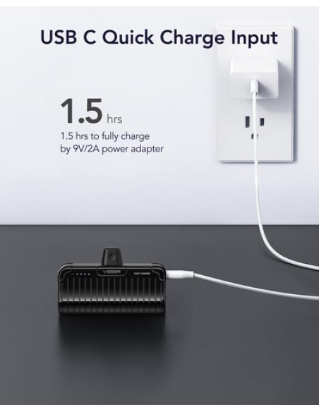 VEGER PLUGON-L PRO VG-W0558P 5000mAh Powerbank Lightning Bulit-in with KickStand