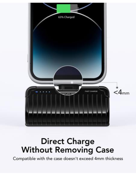 VEGER PLUGON-L PRO VG-W0558P 5000mAh Powerbank Lightning Bulit-in with KickStand