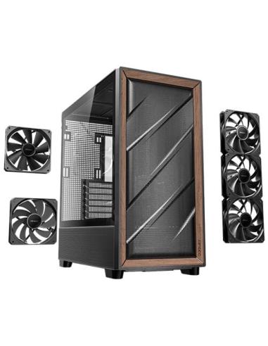 Antec 0-761345-10133-2 carcasa de ordenador Midi Tower Negro, Madera