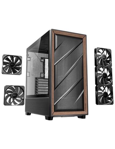 Antec 0-761345-10133-2 carcasa de ordenador Midi Tower Negro, Madera