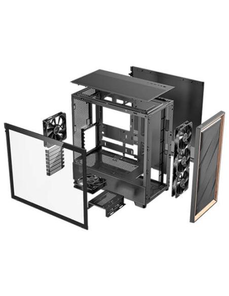Antec 0-761345-10133-2 carcasa de ordenador Midi Tower Negro, Madera