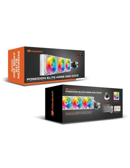 COUGAR CGR-PSDELRGB-W-360 Procesador Sistema de refrigeración líquida todo en uno 12 cm Blanco