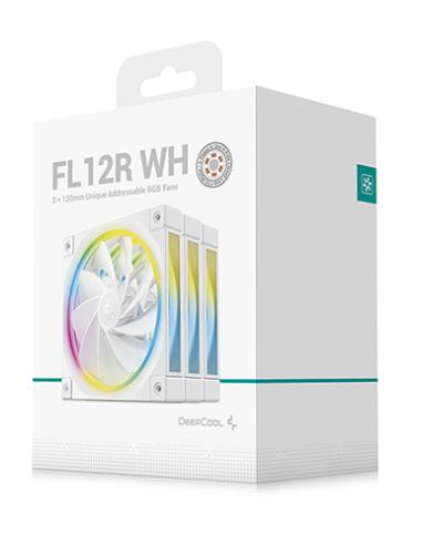 DeepCool FL12R WH-3 IN 1 Carcasa del ordenador Ventilador 12 cm Blanco 3 pieza(s)