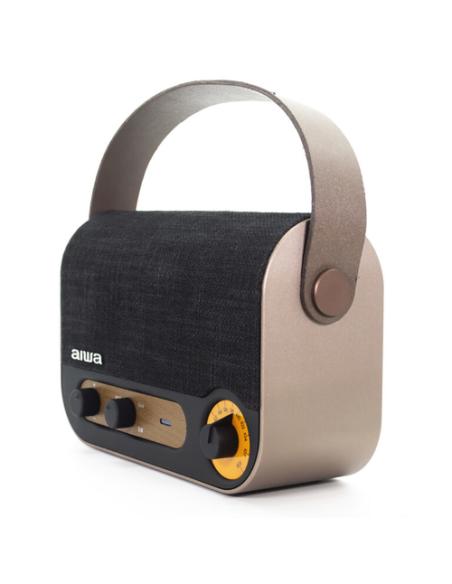 Aiwa RBTU-600 altavoz portátil o de fiesta Altavoz monofónico portátil Beige, Negro 5 W