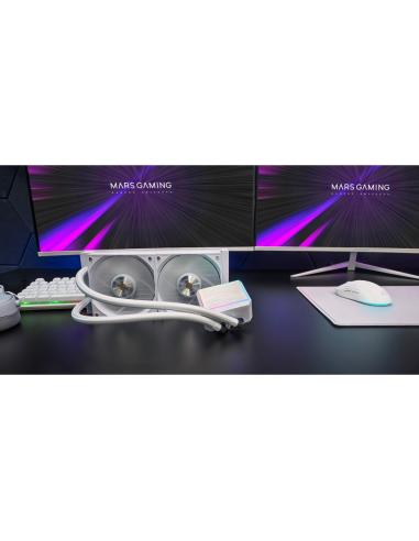 Mars Gaming ML-PROII240W Procesador Kit de refrigeración líquida 12 cm Blanco 1 pieza(s)