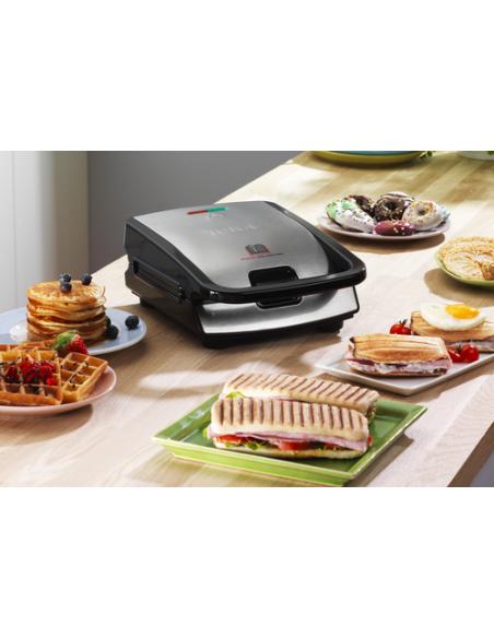 Tefal Snack Collection SW852D sandwichera 700 W Negro, Acero inoxidable