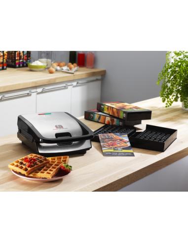 Tefal Snack Collection SW852D sandwichera 700 W Negro, Acero inoxidable