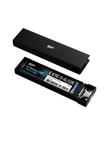 Silicon Power PD60 Caja externa para unidad de estado sólido (SSD) Negro M.2